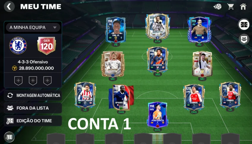 Conta 1 Fifa Ger 120 + Bale 119