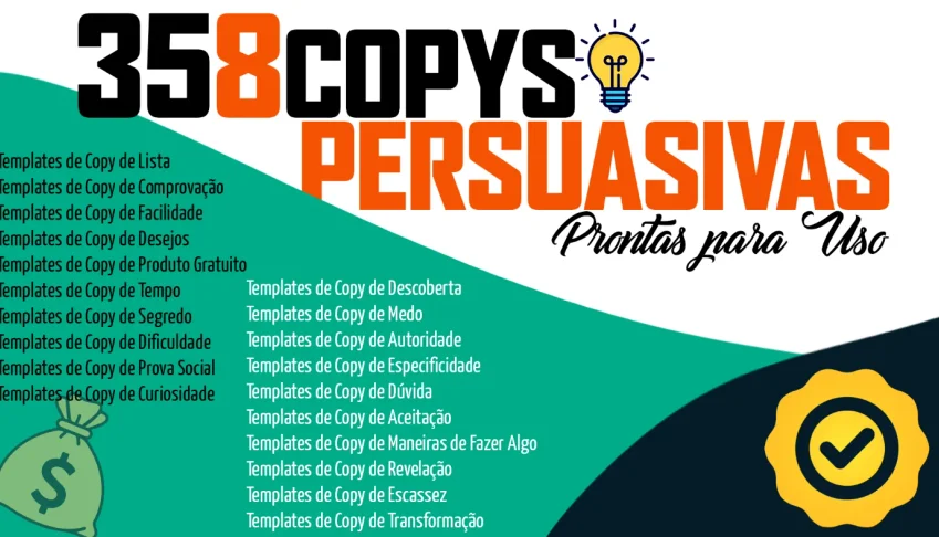 Pacote com 358 Modelos de Copy Persuasiva