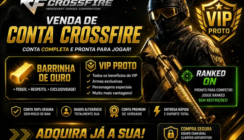 Crossfire Conta Barrinha de Ouro com Proto Vip - RANKED ON