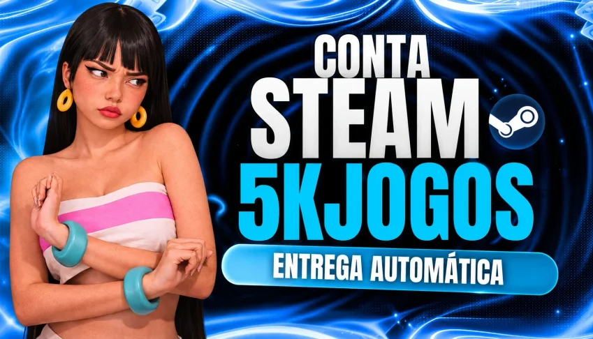 Conta Steam com +de 5 mil Jogos😵 Entrega Automática⚡