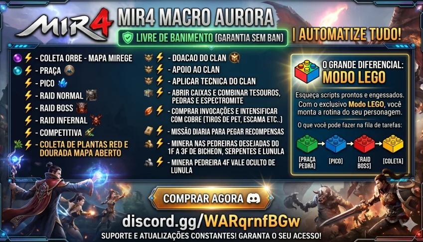 Mir4, Mir 4 Super Macro, faça tudo no automatico full