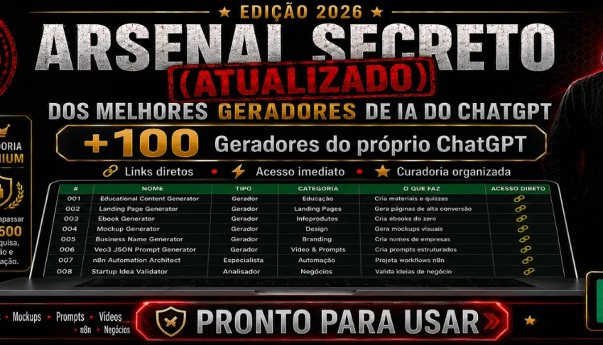 Arquivo Secreto: Agentes e Geradores de IA — 2026