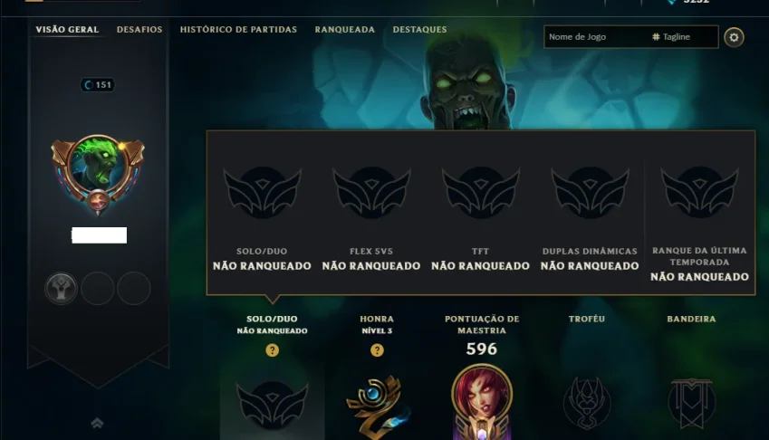 Unranked com TODOS os Champs e 101 Skins ( SUP / JG )