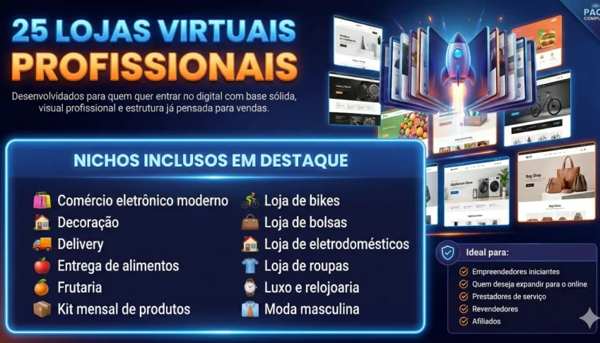 🚀 25 Lojas Virtuais Profissionais🎉🎉✔✔