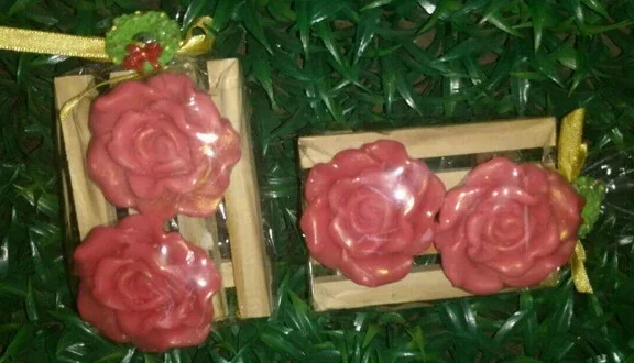Dueto de rosas no pallet
