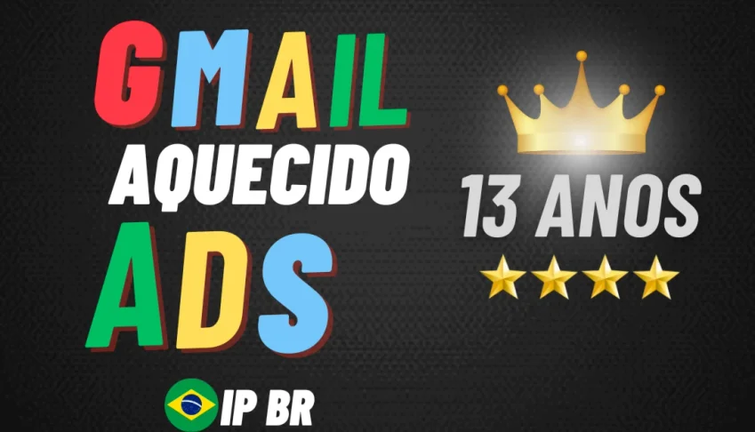Conta gmail 13 anos