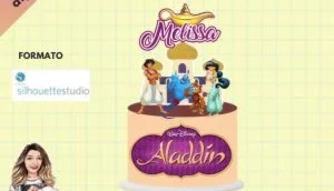 Arquivo De Corte - Topo De Bolo - Aladin