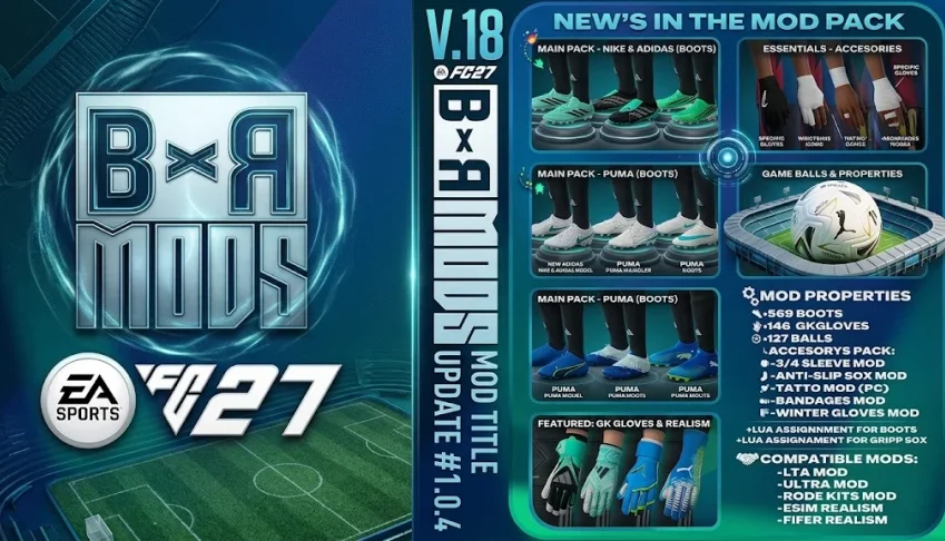 FC27 - Pacote de Mods BxR v18 | TU 5 (1.0.4)