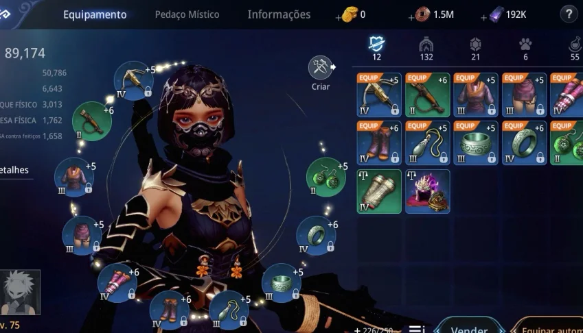 Conta Mir4 Level 75 servidor EU 61