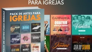Pack de Artes para Igrejas Editável no Canva