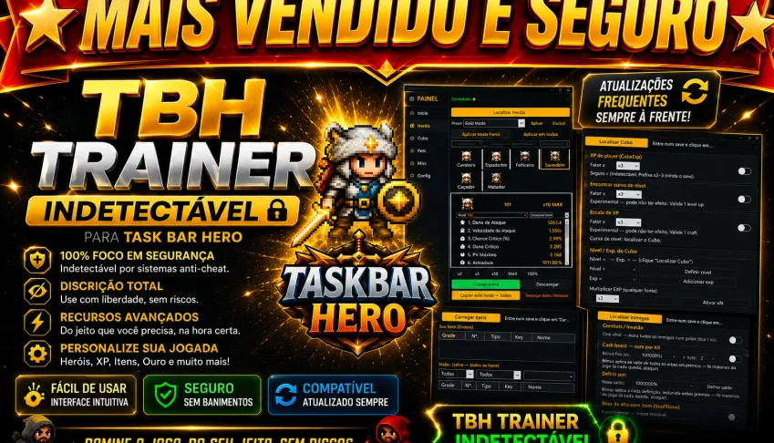 TBH: TASK BAR HERO  Trainer Indetectavel