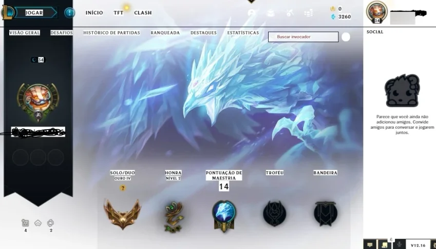 LOL CONTA SMURF GOLD 4 MMR ALTO