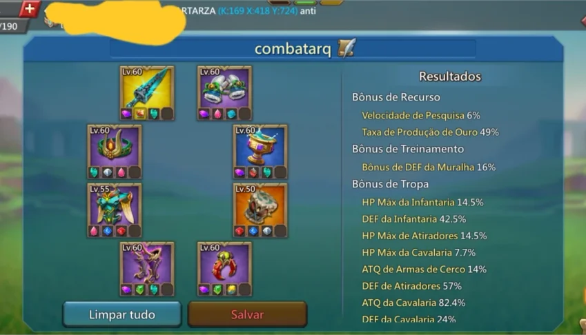 Conta lords 555m 12+ tropa