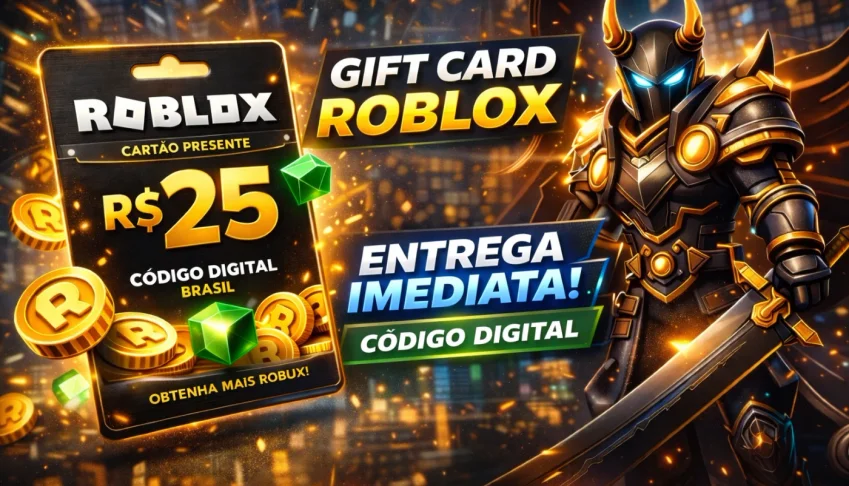 Gift Card Roblox R$25 (Código Digital BR) | Entrega IMEDIATA