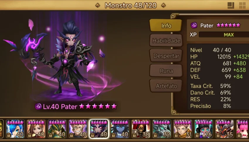 Conta do Summoners War lev 25