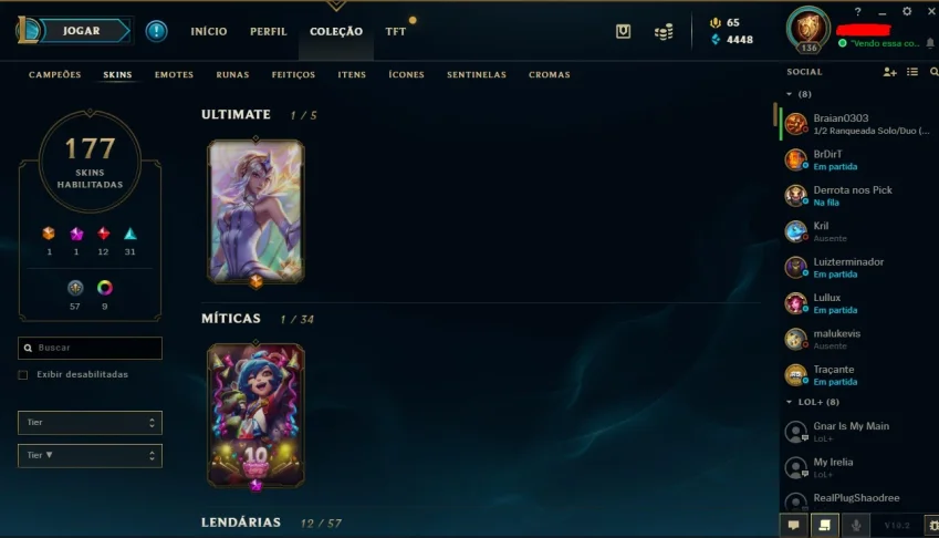 Conta de League of Legends