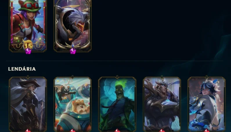 Conta lol unranked todos os campeões (menos mel) 200 skins