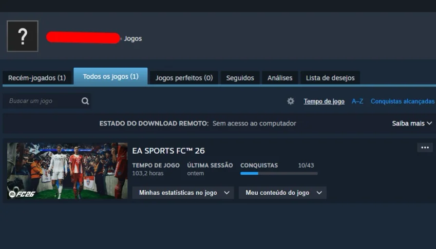Conta Steam Full Acesso Com Fifa 26