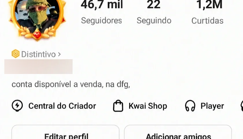 Conta Kwai com 46,7 mil seguidores
