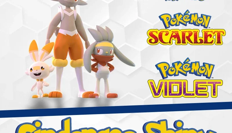 Cinderace ou Scorbunny Shiny 6IVs - Pokémon Scarlet Violet