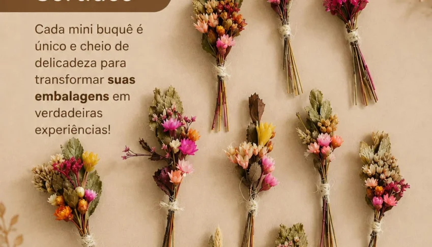 Mini Buquês Sortidos 9 cm - Kit Único com 10