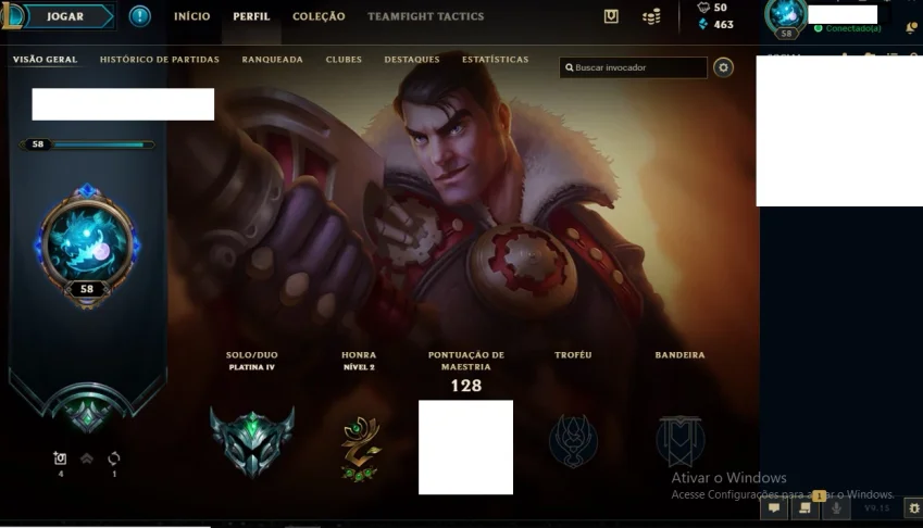 Conta smurf Platina IV