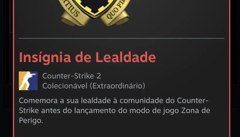 Conta CS2 com prime e medalha de serviço de 5 anos