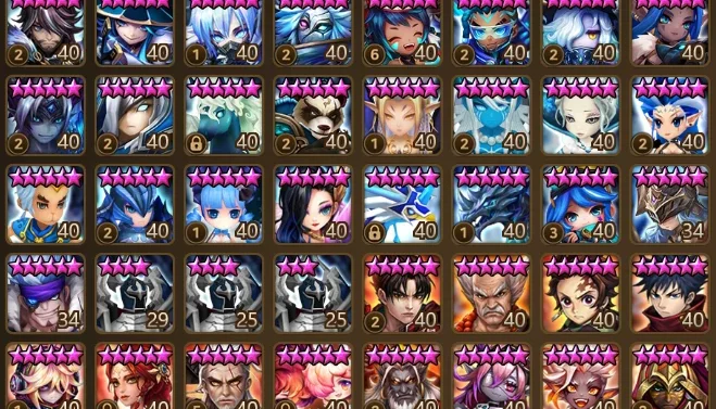 Conta summoners war (Global) Late game, LD todos nat4 nat5