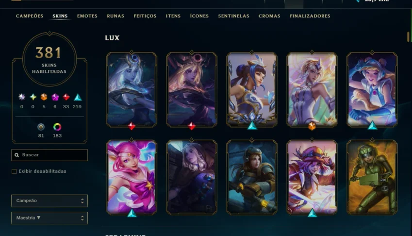 Conta do League of Legends