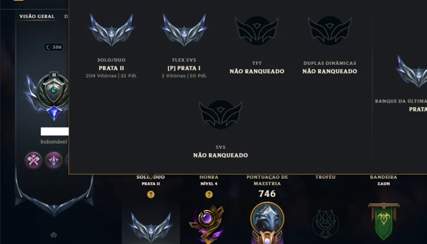 Prata 2 com TODOS os Champs e 297 Skins ( ADC / JG / MID )