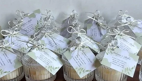 Vela Aromática Bomboniere Personalizada Casamento