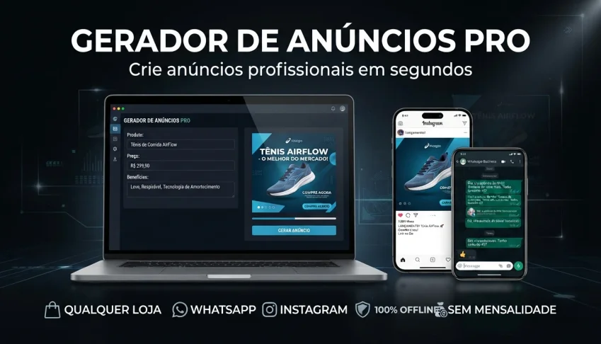 Gerador de Anúncios Pro — Crie Anúncios em Segundos