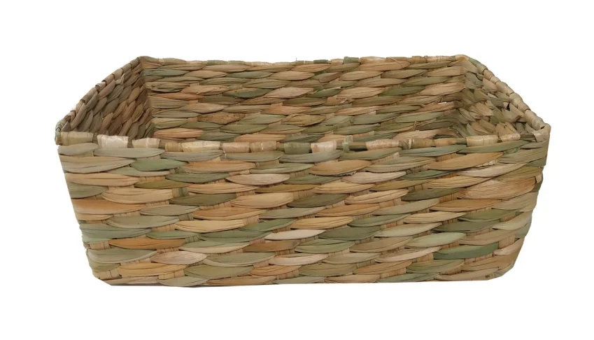 Cesta Organizadora de Palha de Taboa 28x20x10