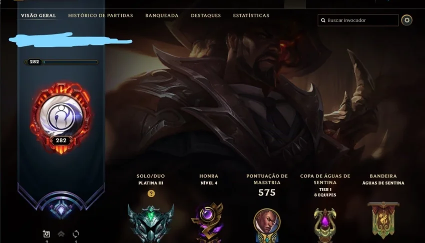 CONTA LOL 268 SKINS, TODOS OS CAMPEOES, PLATINA 3 NIVEL 268