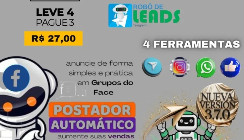 Robô de vendas, respostas automáticas e divulgação