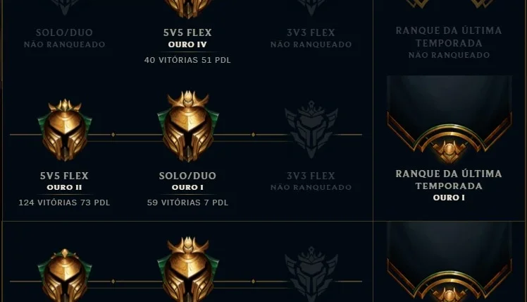 3 contas League of Legends (venda junta)