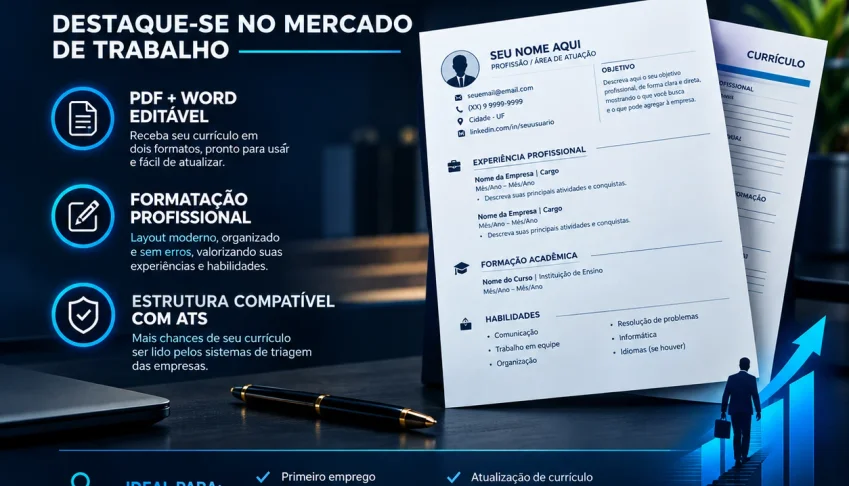 Currículo Profissional Premium | Ats | Pdf + Word