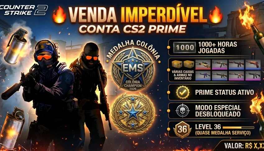 Conta cs2 com prime e medalha colonia