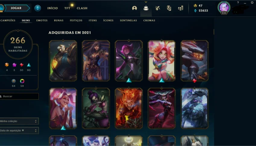 EX Diamante 266 skins + Todos Champs 🟢on