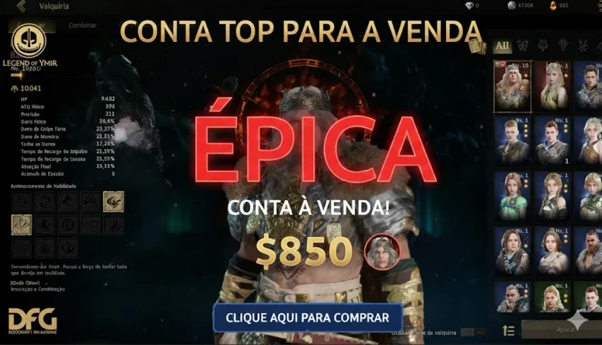 Vendo Conta Legend Of Ymir, 2 Valk Epicas, 2 Pets Epicos