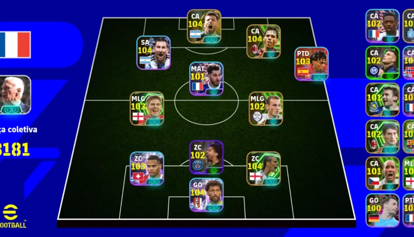 Conta Efootball! 3181 de Força Coletiva + Craques 103/102