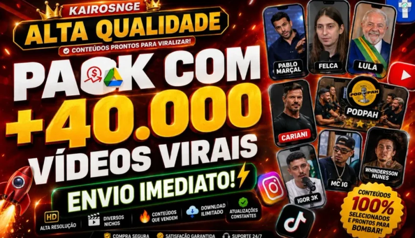 [Barato] Pack De +35K Cortes/Vídeo Virais! Prontos Para Post