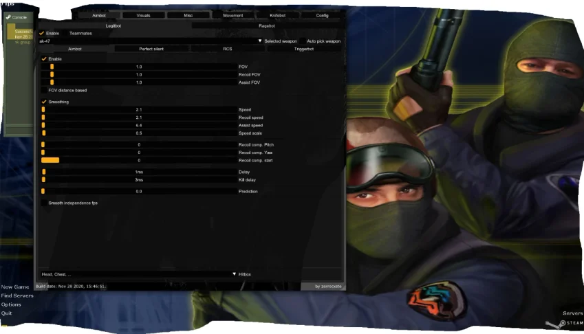 Cs 1.6 Hack v6 Completo [Steam\No Steam] [ No Ban] Vítalicio