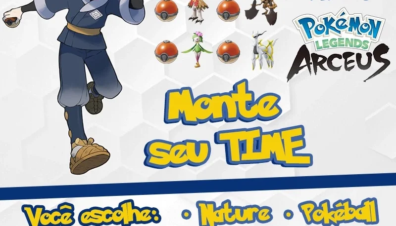 6 Pokémon Personalizados Monte Seu Time - Legends Arceus