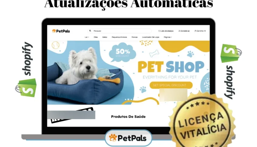 Tema Shopify Pet pals Pet Store + Atualizações e Bônus