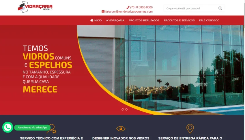 Site para Vidraçaria 100% responsivo em PHP MySQL