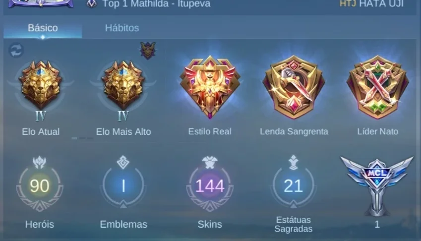 Conta do mobile legends