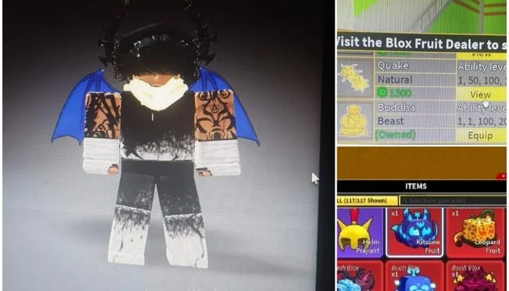 🔥 Conta Blox Fruits — Kitsune + Leopard + Buddha + V4 🔥