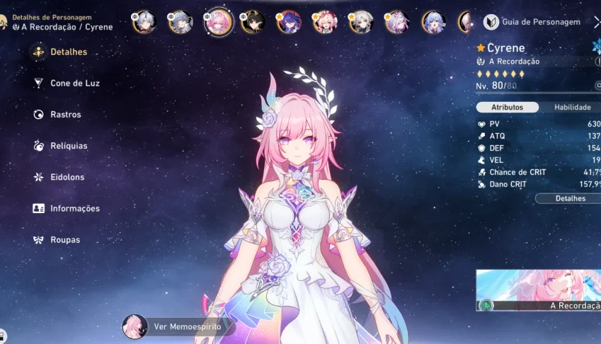 Honkai Star Rail conta end game Cyrene e2s1,Castorice +++