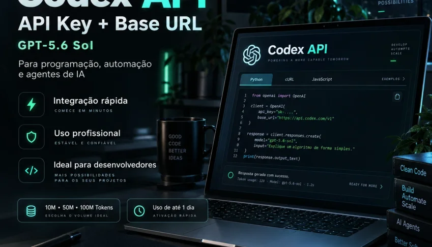 Codex API 10M 20M 50M 100M 200M | GPT-5.6 Sol | API Key